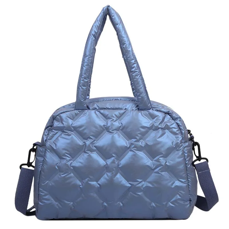 

2022 Quilted Padded Large Capacity Tote Purses Crossbody Bag Shoulder Puffer Handbags for Women