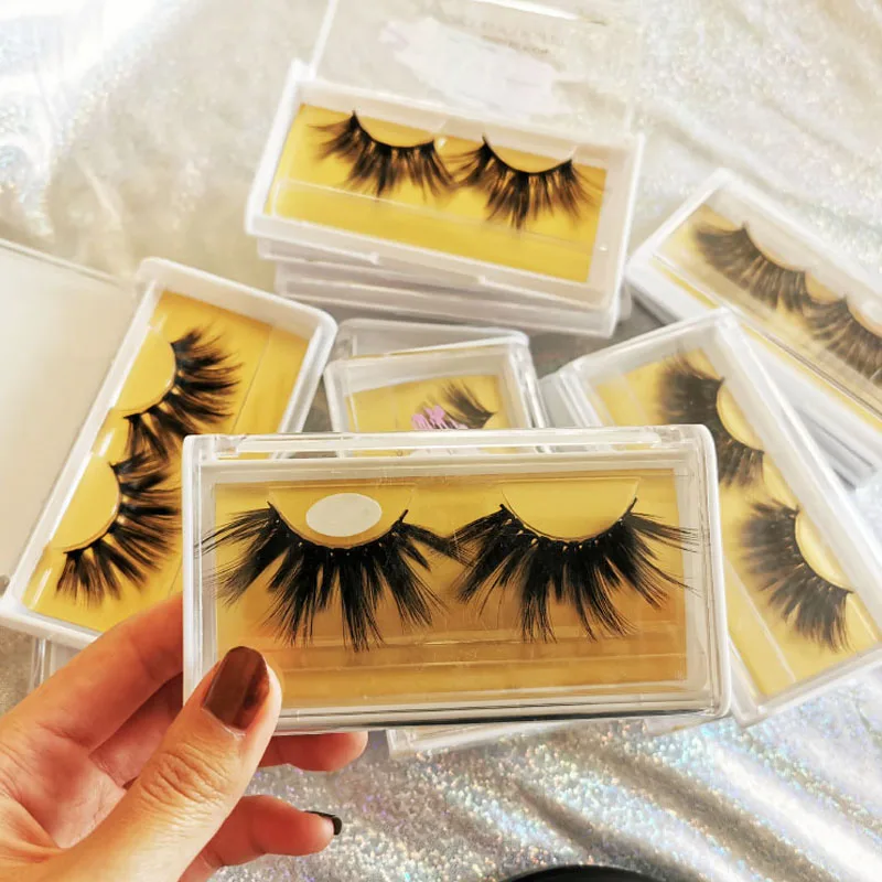 

Wholesale Private Label Lashes Invisible Band Eyelash Faux Mink Eyelashes With Custom Packaging, Black