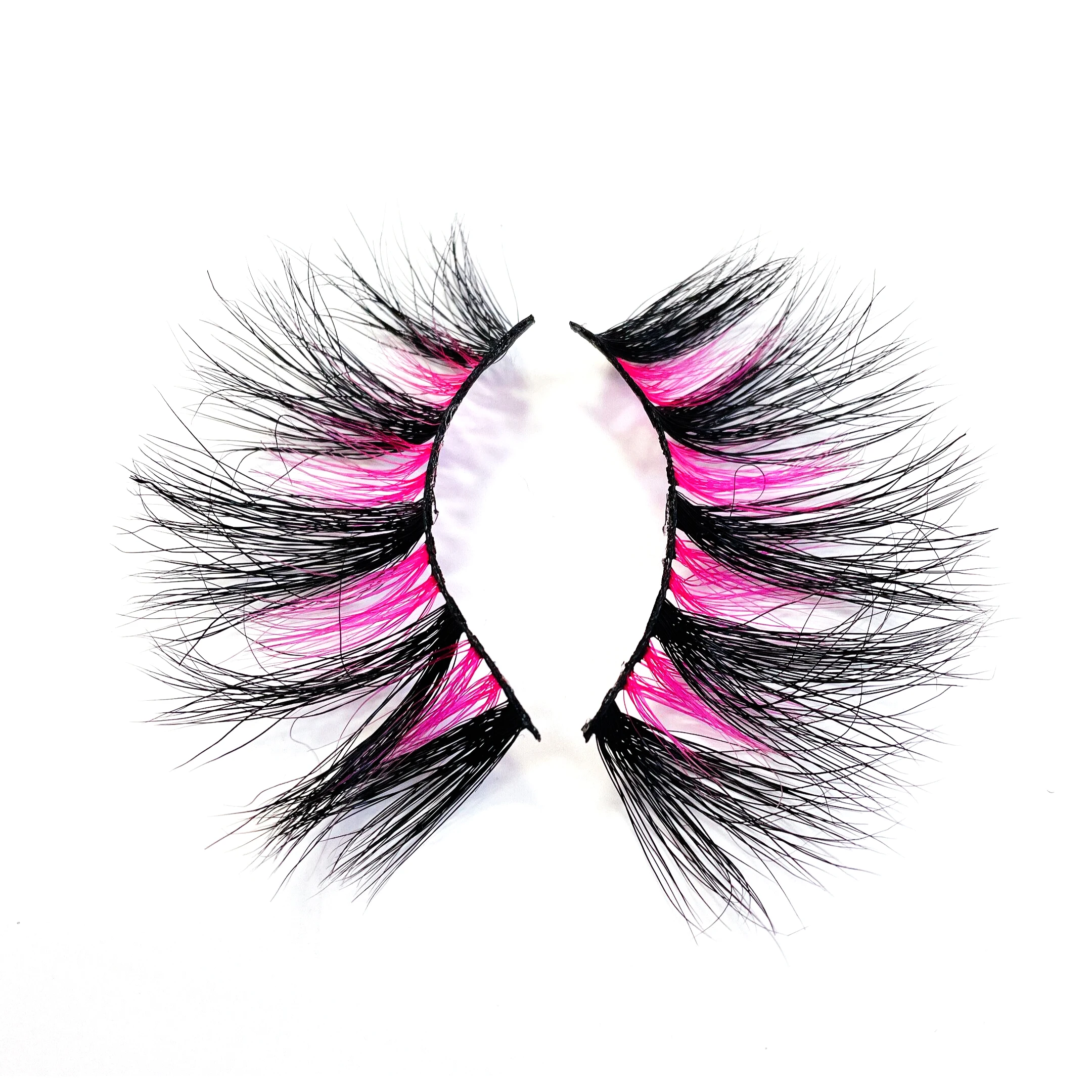 

Colorful Eyelashes customized boxes mink pink eyelashes, Colors