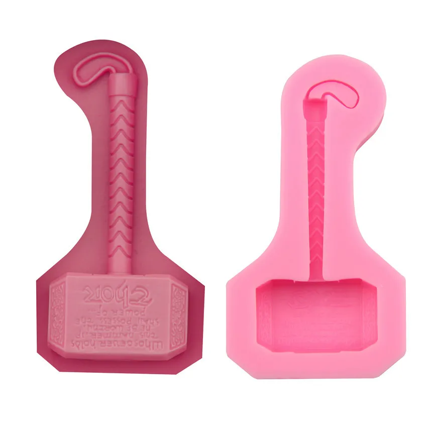 

Hammer fondant cake decoration DIY baking chocolate mold clay silicone mold, Pink
