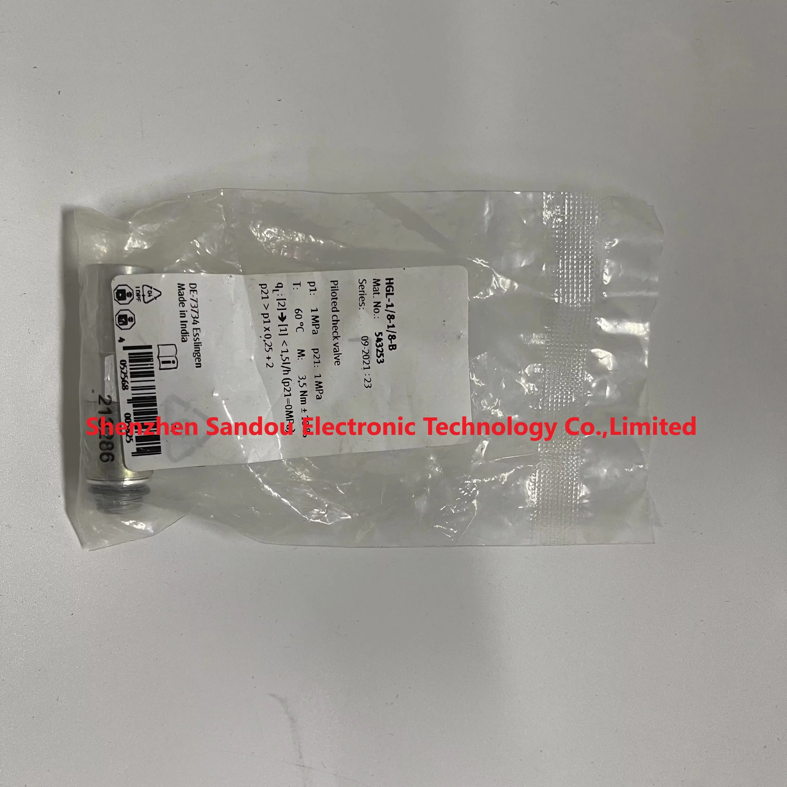 New and Original Piloted Non Return Valve HGL-1/8-1/8-B 543253