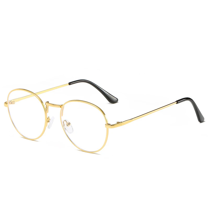 

wholesale fashion custom glasses trendy metal round eyeglasses frames adult anti blue light glasses, Custom colors