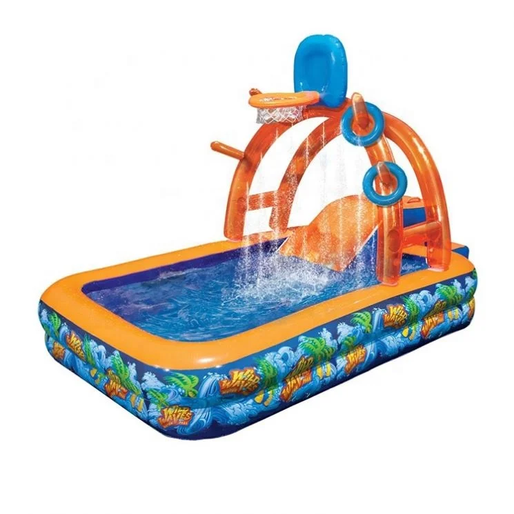

224cm PVC Inflatable Basketball Splash Play Center Swimming Pool, As pitcure