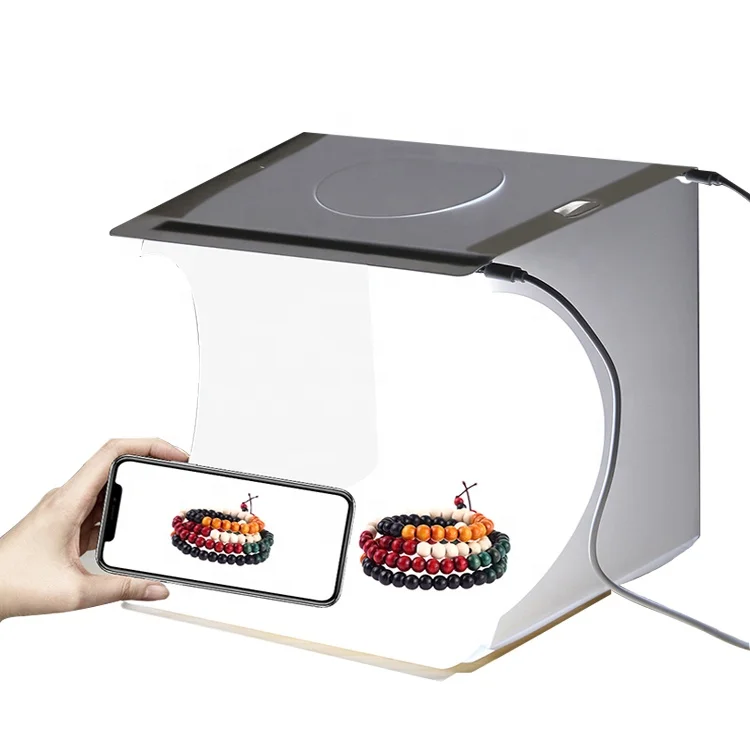 

backgrounds Foldable portable mini USB photography LED light photo box studio for smart phone digital or SLR camera