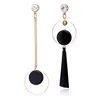 AB Type circle fashion long earrings Korean personalized earrings