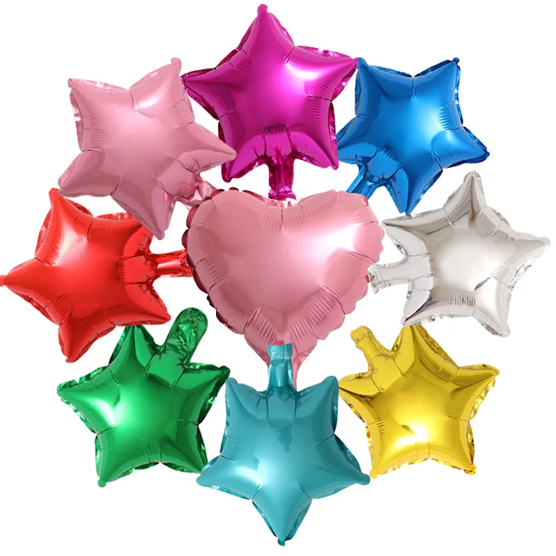 

Damai 10 Inch Foil Balloon 50 Pcs Per Bag Heart and Star Party Balloons for Wedding Birthday Balloon Party Decoration
