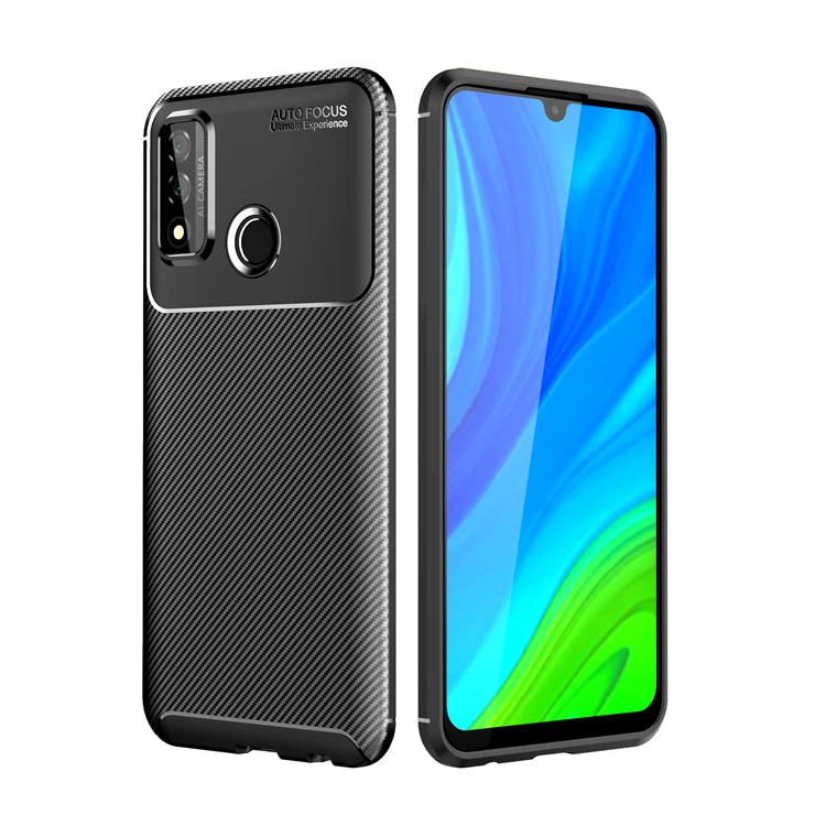 

For Huawei P Smart Phone Case Beetle Carbon Fibre Soft Case, Black,brown,navy blue