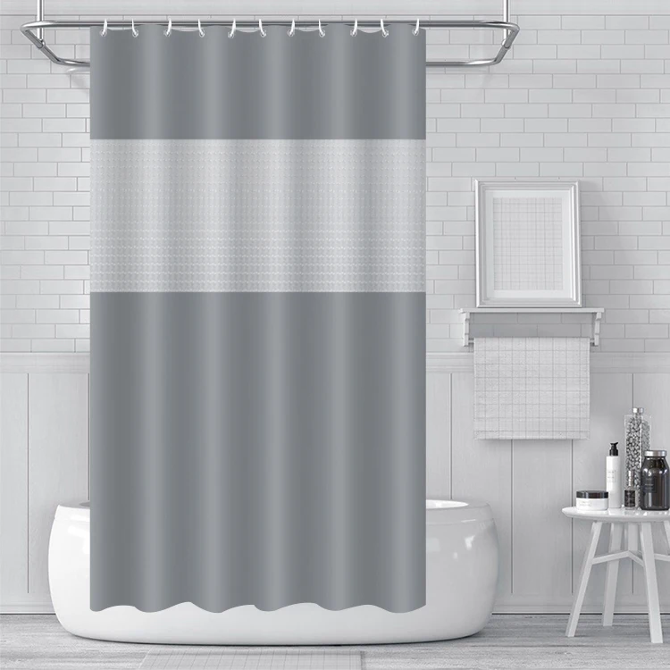 

High Quality Mold and Mildew Resistant Shower Curtain Liner Gray Plastic Bath Curtain, Same as the photo