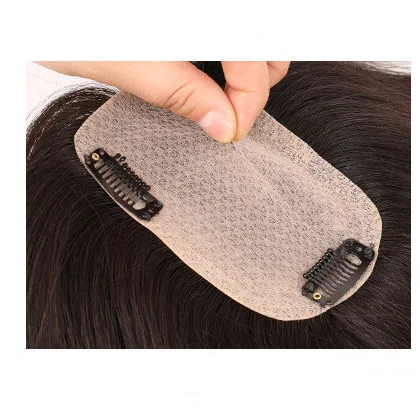 

TP 8*12cm Silk Base With 2 Clips Women Topper Breathable And Practical Real Human Hair Toupee