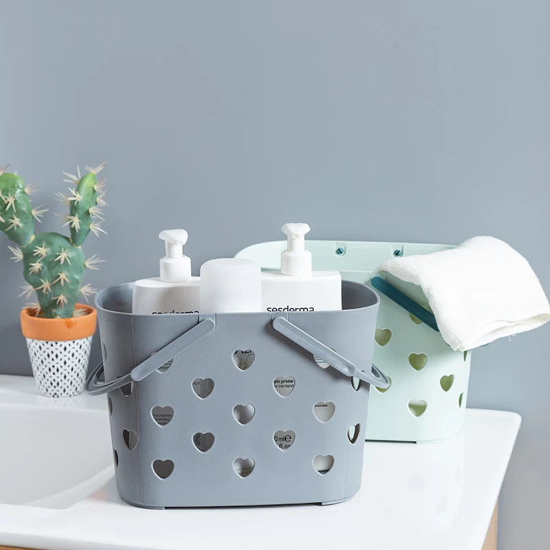 

Wholesale Durable Plastic PP Hollow Storage Basket With Handle, 4colors