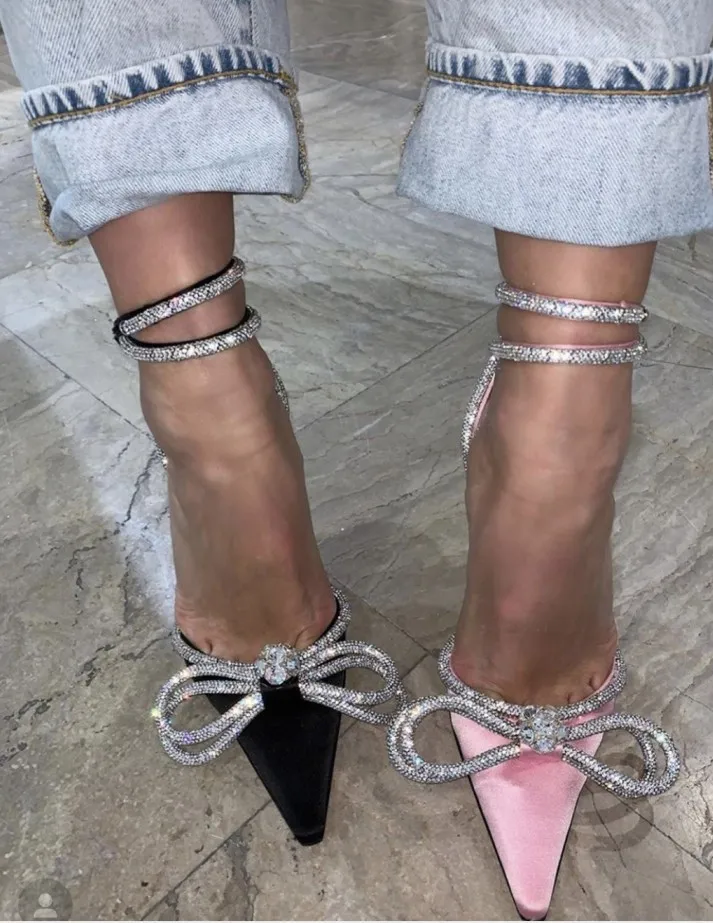 

Women 12.5 cm super high heel Palace satin diamond sandals 8611, Pink ,black