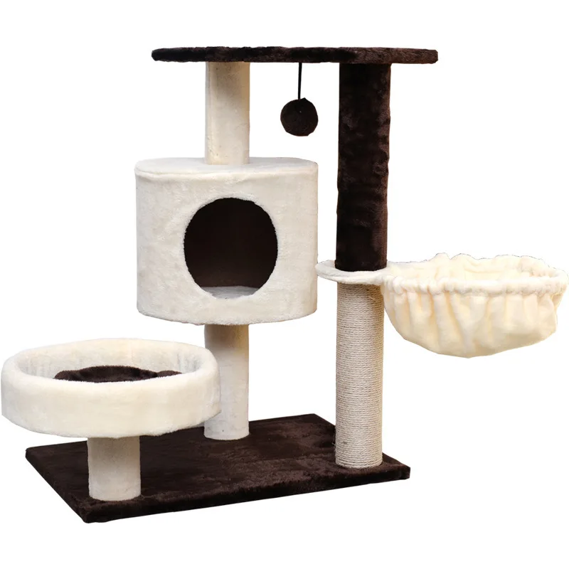 

Cat climbing small cat nest tree integrated scratching board toy cat jumping platform scratching post frame, Can be customized