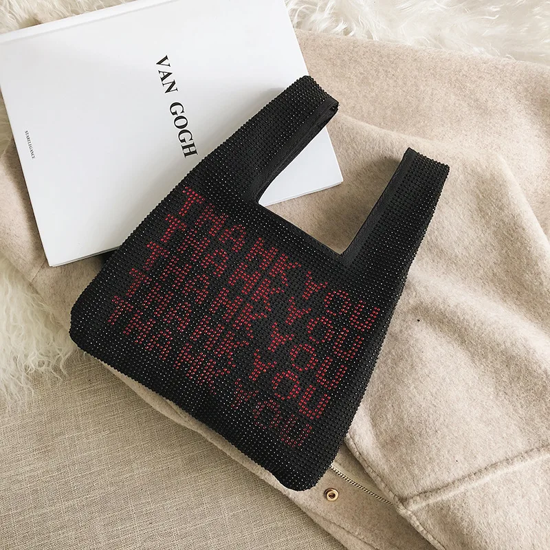 

LZYMSZ Fashion Diamond Bag Handbag Foreign Small Square Tote Bag Woman Handbag