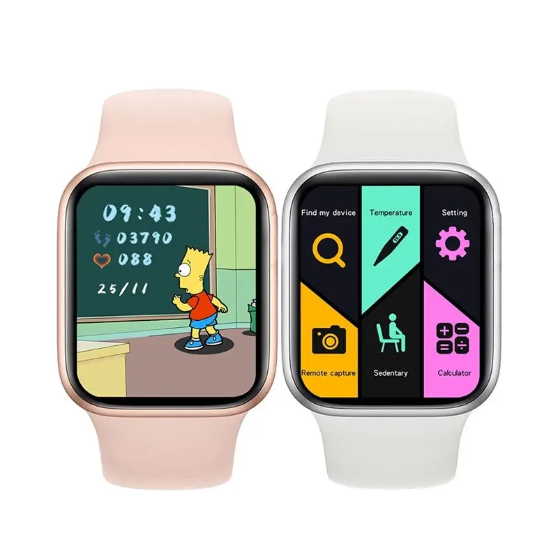 

2021 New DW35 Wireless Charging Smart Watch 1.75 inch BT Call IPX7 Waterproof Body Temperature Smartwatch For iphone android, Black white pink blue red