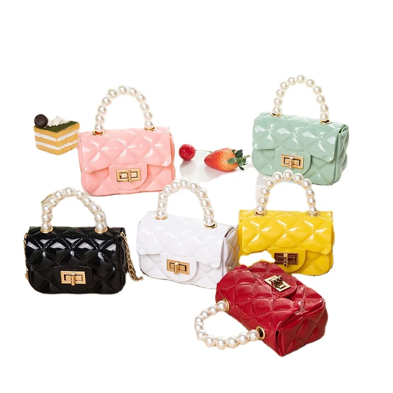 

Wholesale Candy Women Handbags Girl 2021colorful Rainbow Silicone/pvc Mini Kids Shoulder Crossbody Bag Jelly Purse, 33 colors