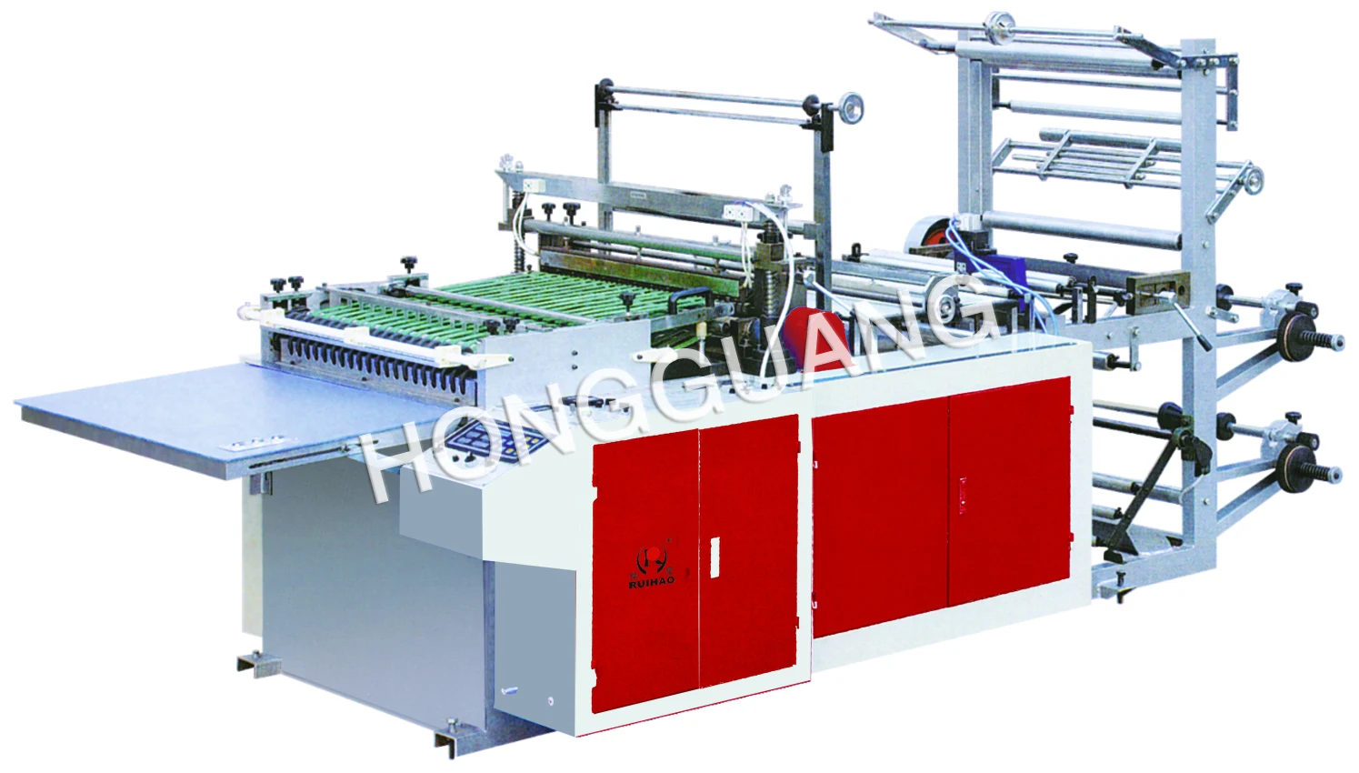 
two side sealing heat cutting pp opp bopp bag making machine 