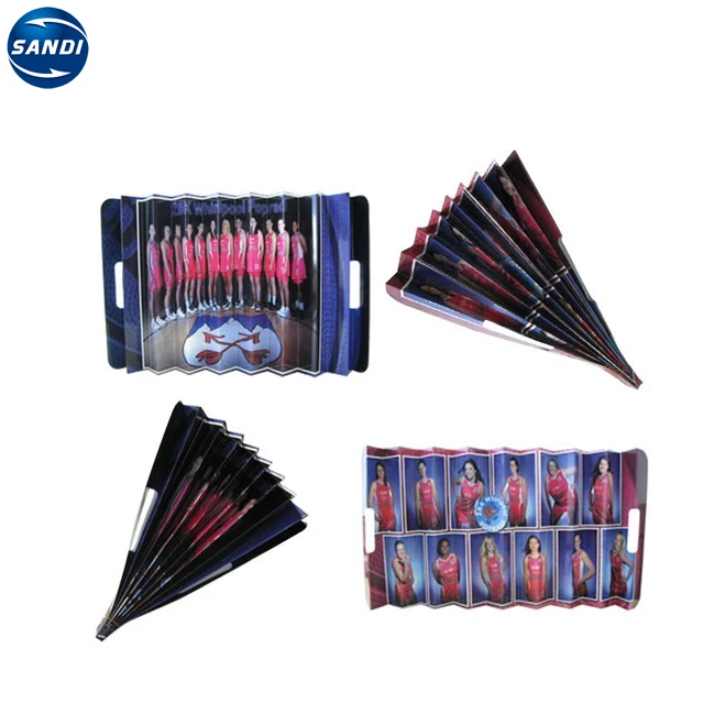 Promotional custom full color printed fan paper folding hand clapper