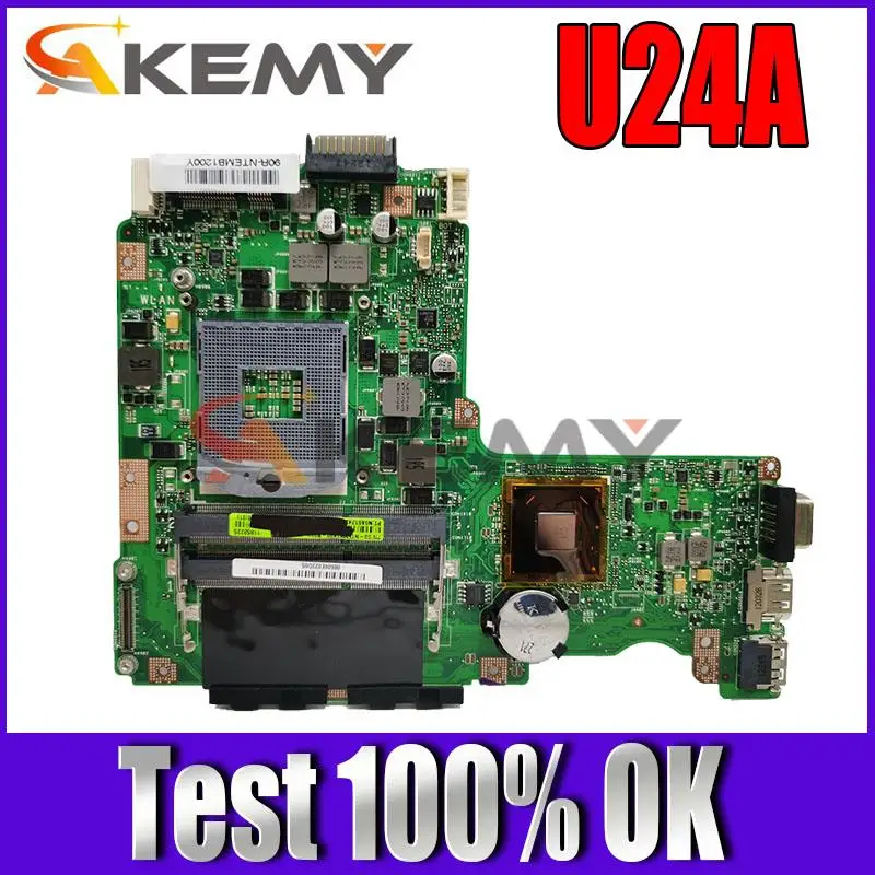 

U24E mainboard REV2.0 For ASUS U24 P24E U24E U24A Laptop motherboard HM65 DDR3 MAIN BOARD 100% Tested