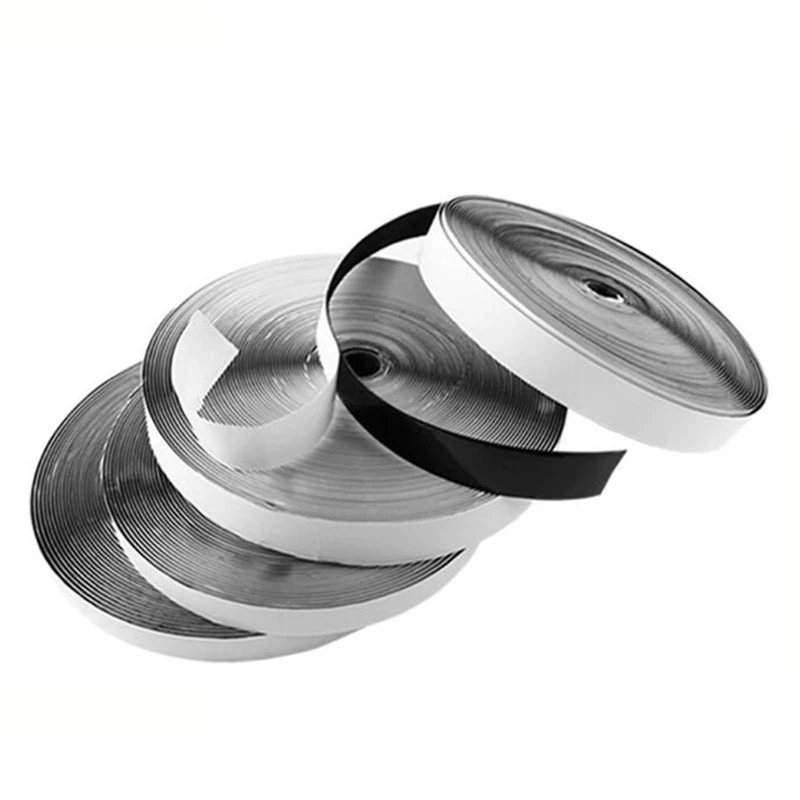 

30mm 100% polyester black and white Heat Resistance Sustainable hook and loop self adhesive tape for curtains