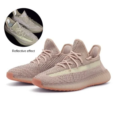 

2021 original Reflective yeezy 350 men's and women's running shoes with logo