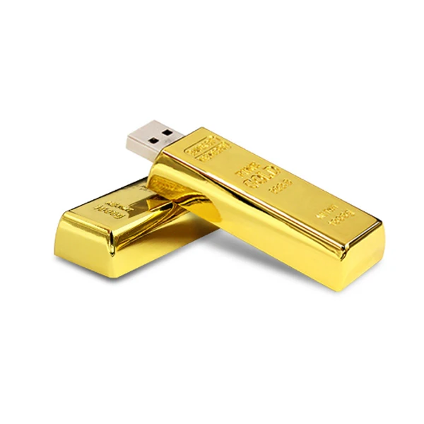 

Free Logo Print Metal Gold Bar USB Flash Drive Gifts USB Pen Drive 2.0