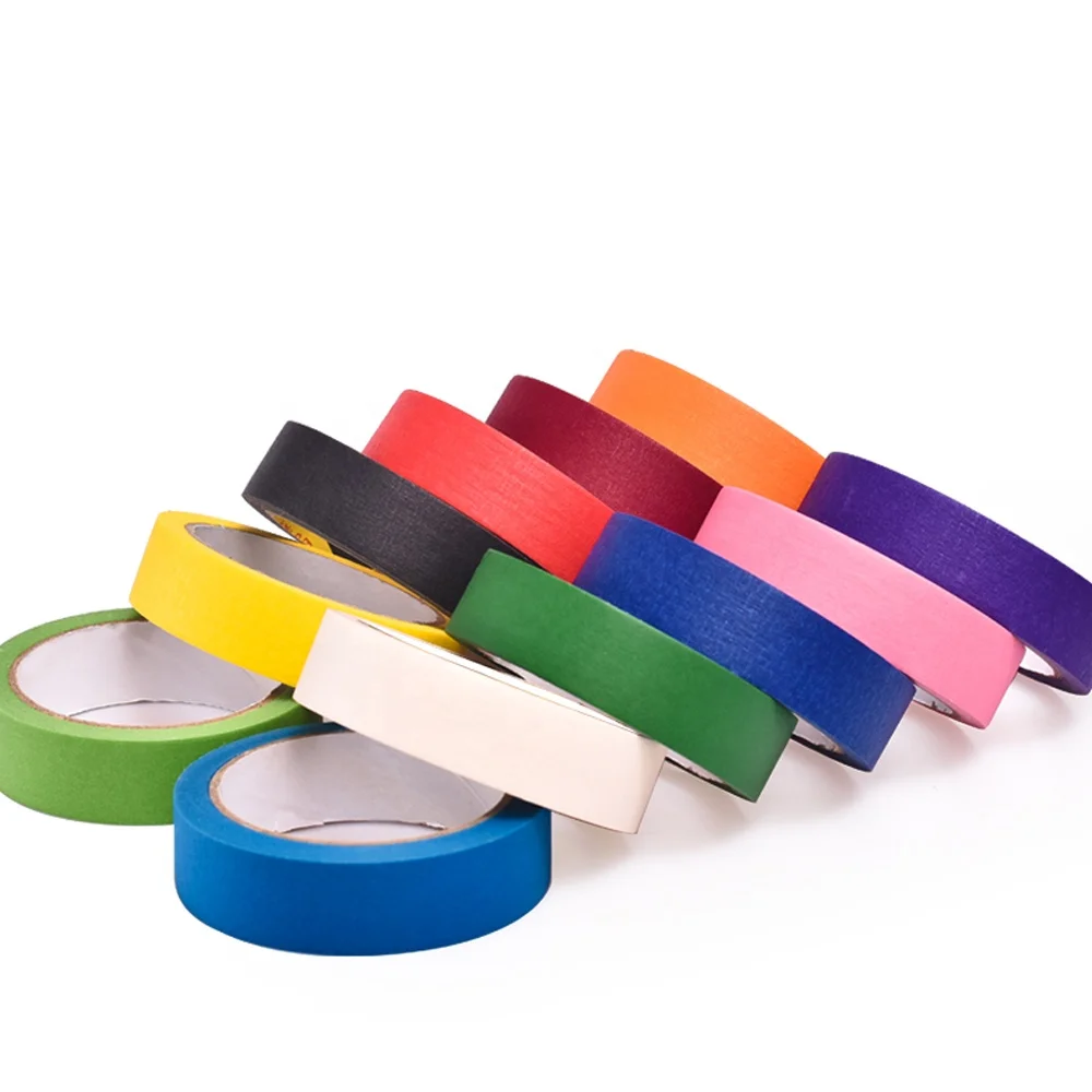 Automotive Performance Custom Logo Heat-Resistant Crepe Paper Masking Tape 20m Length Rubber Adhesive