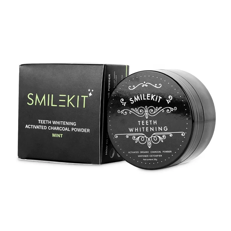 

All Natural Organic Mint Flavor Coconut Carbon Charcoal Activated Charcoal Natural Teeth Whitening Powder, Black