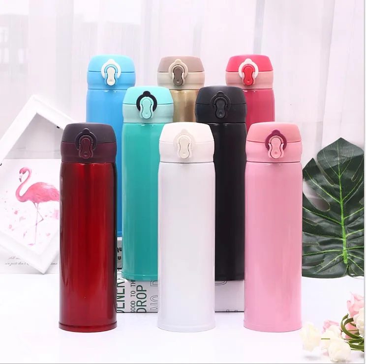 

Lock bouncing 500ml double wall insulated travel coffee stainless steel water bottle travel vacuum flask thermos cup, Customized color