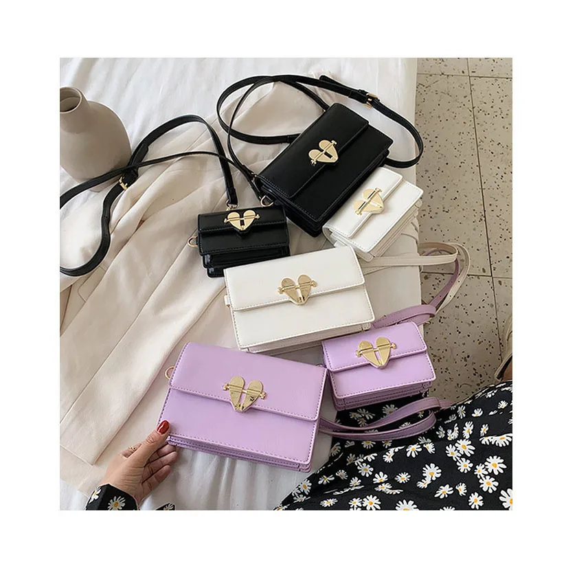 

Summer Women Fashion Bags Small Square Tote Bag Luxury Heart Shaped Magnetic Buckle Purse Portable Shoulder Handbag Armpit Bolsa