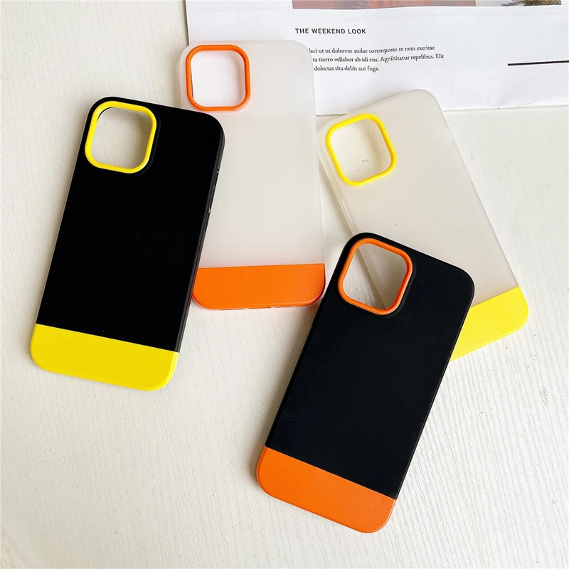 

Wholesale Hybrid Candy Color Matte TPU Phone Case For iPhone 11 12 13 Promax XR Shockproof Back Cover 3 in 1 Silicone Case