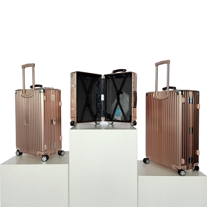 

Hot European and American retro aluminum magnesium alloy luggage