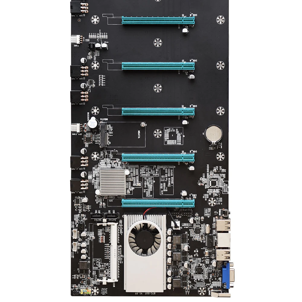 

New S37 motherboard 8 cards large spacing 65 integrated CPUVGA interface graphics card does not pick the card RX580 1660