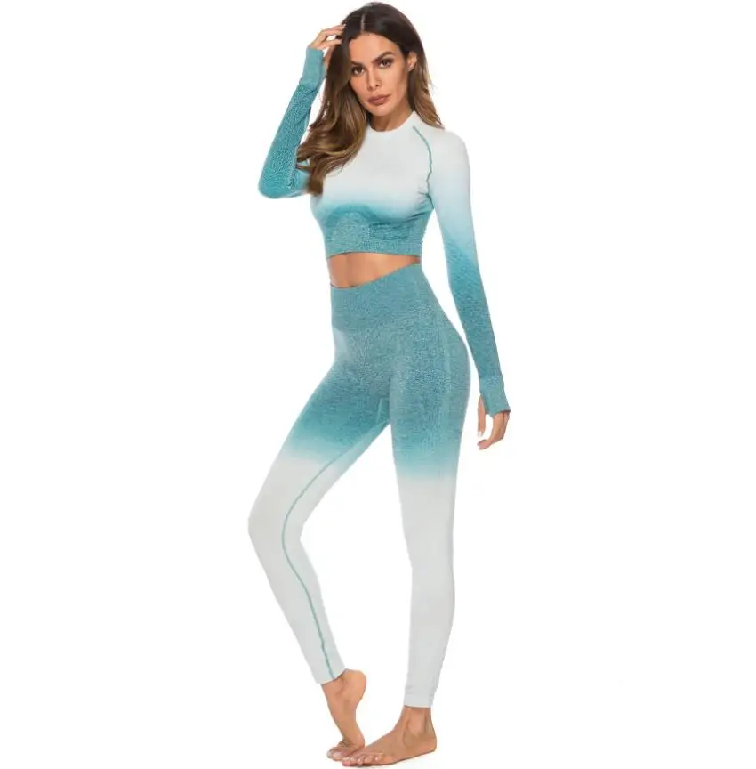 

OEM Women Wholesale Sports Custom Hip Lifting Fast Drying Elastic Breathable Tight Yoga Set