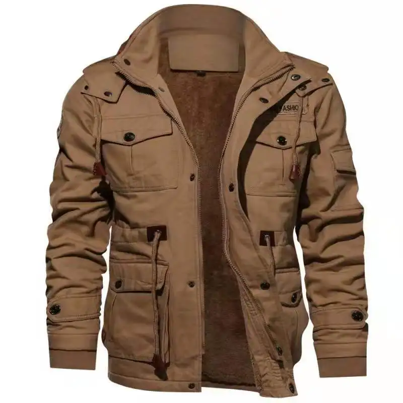 

High Quality Military Mens Pilot Jacket Winter Fleece Jackets Warm Thicken Outerwear Plus Size Jacket, Customized color