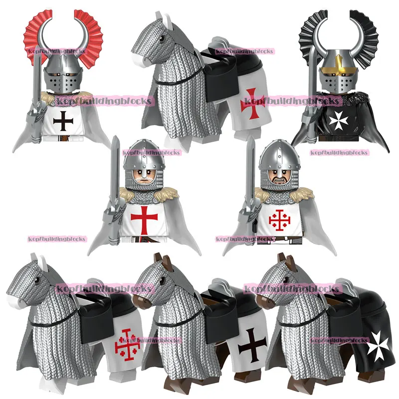 

G0128 Medieval Collection Figure Sovereign Military Hospitaller Order of Saint John Knights Templar Building Block Plastic Toy