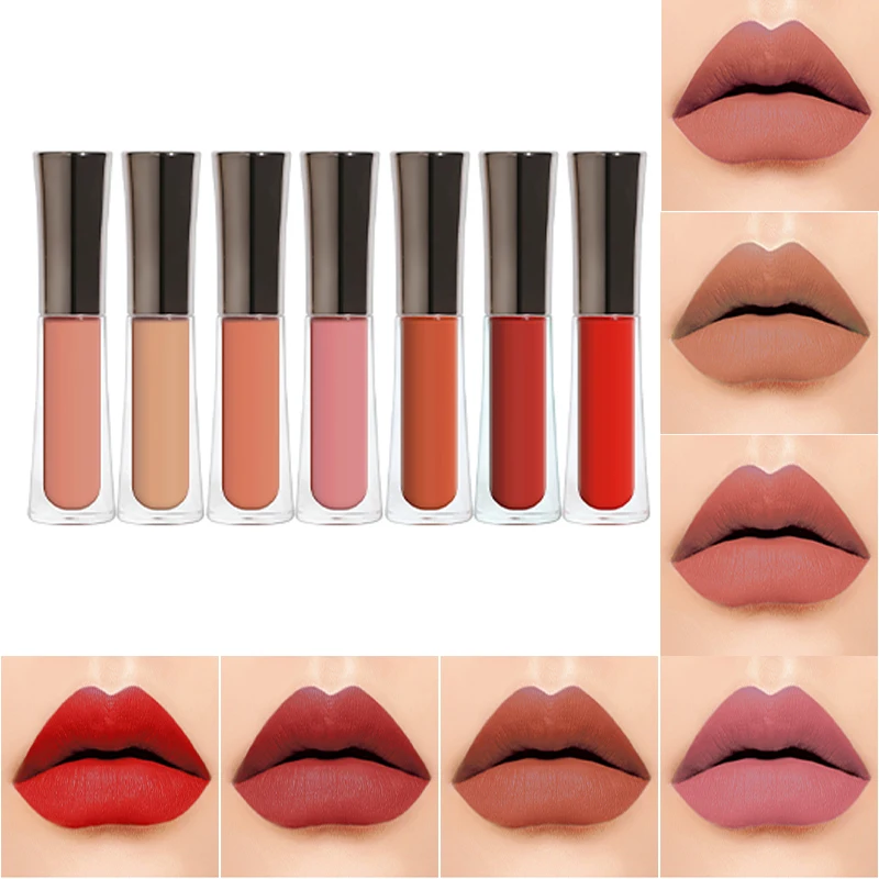 

LOW MOQ NO LOGO Private Label Makeup Velvet Matte Liquid Lipstick Long Lasting Waterproof 3ml Vegan Waterproof Lipstick Set Usa