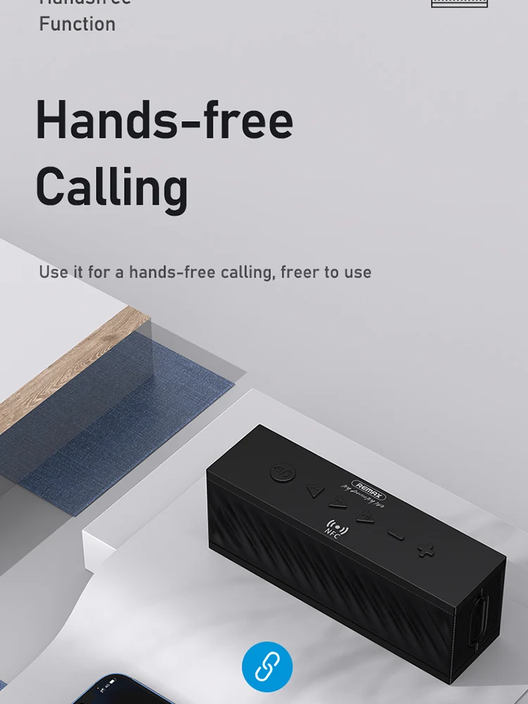 Remax RB-M3 NFC AUX high-power dual audio hands-free subwoofer speaker bass boost bluetooth speaker small - ANKUX.COM