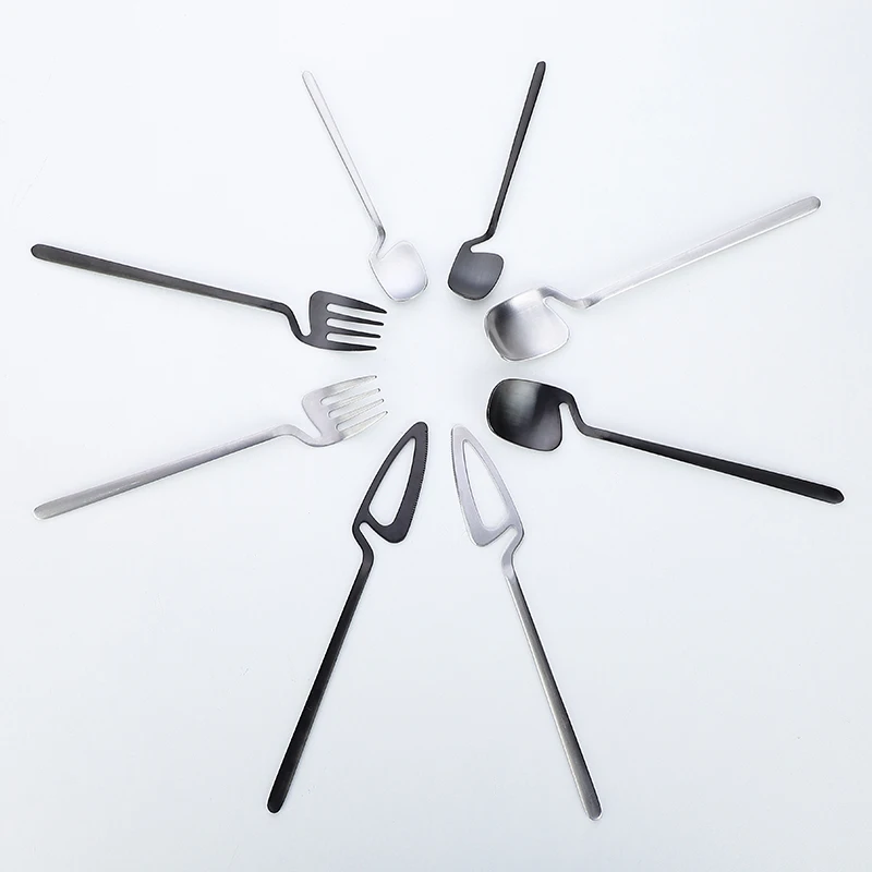 

Unique Hanging cutlery silverware stainless steel hanging cup spoon fork set