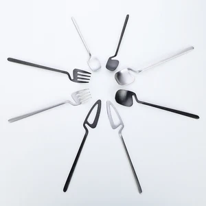 Image of Unique Hanging cutlery silverware stainless steel hanging cup spoon fork set