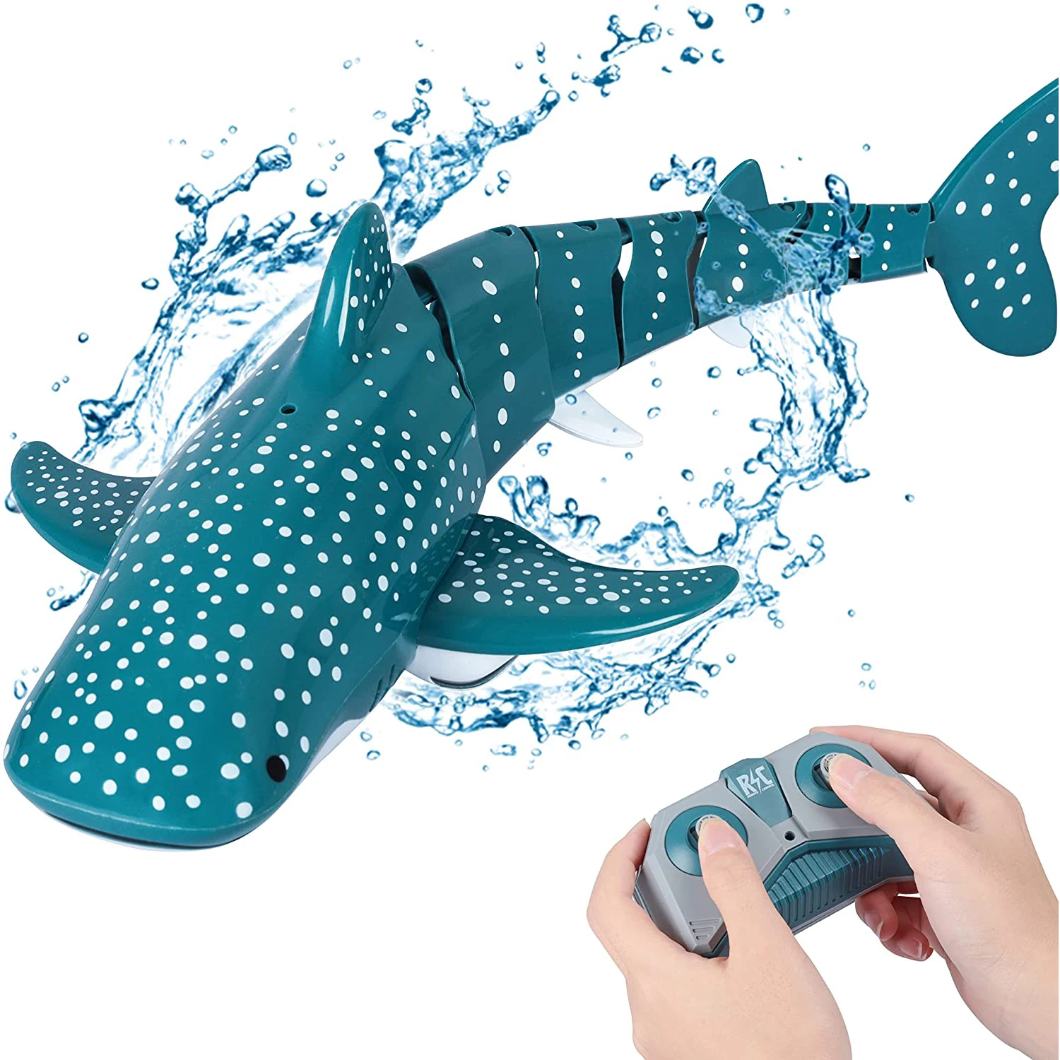 

RC Whale Shark Toys 2.4GHz RC Fish Boat Electric Animal Water Toy for Swimming Pool Lake Remote Control Shark Toy Boat for Kids