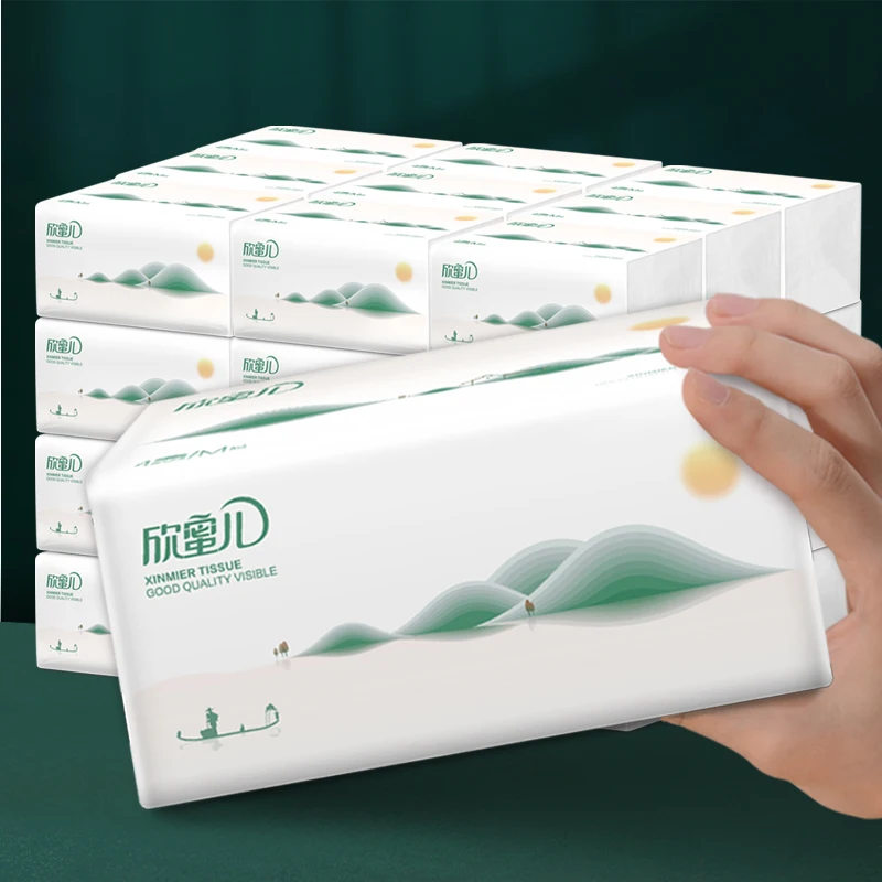 

DDP stock 10% off tissue paper bag Soft packaging tissue tissue bag 4-layer thickening