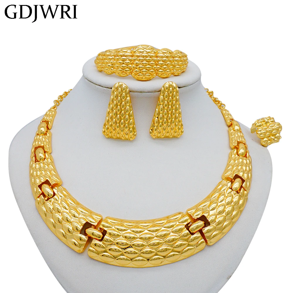 

Mirafeel luxury african style dubai gold plated wedding jewelry set BJ748, 24k gold color