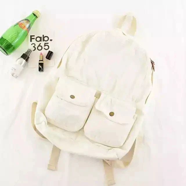 

Professional Supplier Attractive Fashion Premium Curated Girl Casual Cotton Luxury Pink Cute Canvas Backpack Bookbag