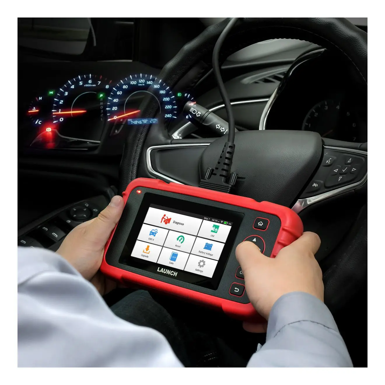 

Professional premium obd2 launch creader crp129x crp129 crp 129 e 129x 129e x431 engine diagnostic scanner tool escaner for sale, Black&red