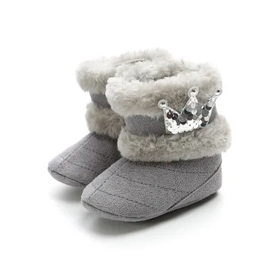 

6247 Newborn Toddler Warm Boots Winter First Walkers baby Girls Boys Shoes Soft Sole Fur Snow Booties