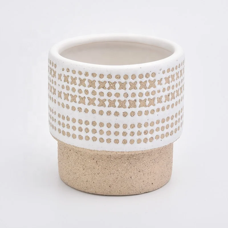 Heat resistant ceramic candle jars decorative candle holder wholesales