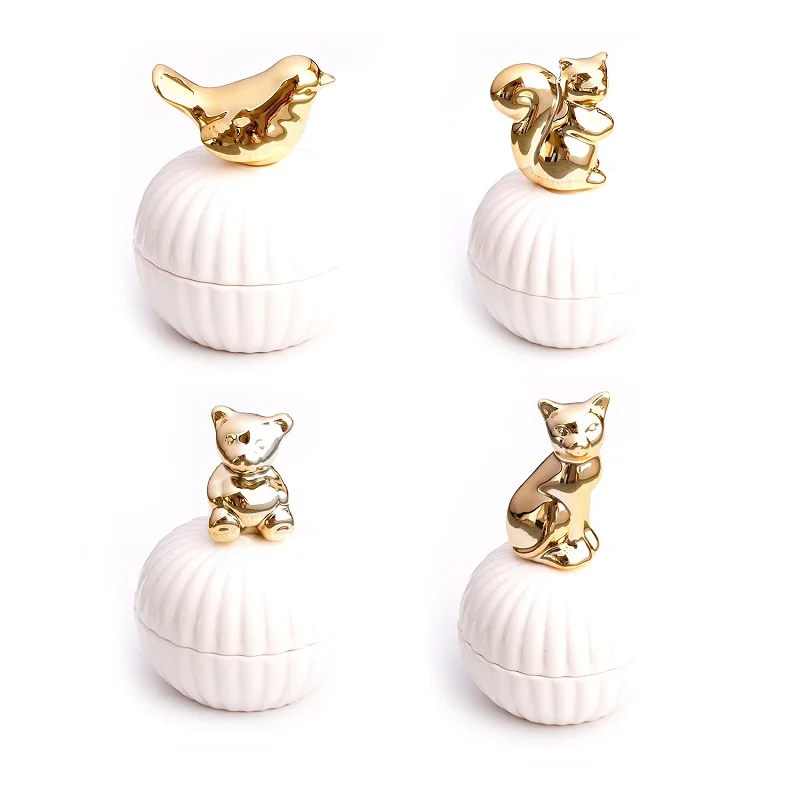 

New Promotion Cute Ceramic Jewelry Box Packaging Trinket Ring Holder Ring Holder Jewelry Holder Box Jewelry Packaging Box