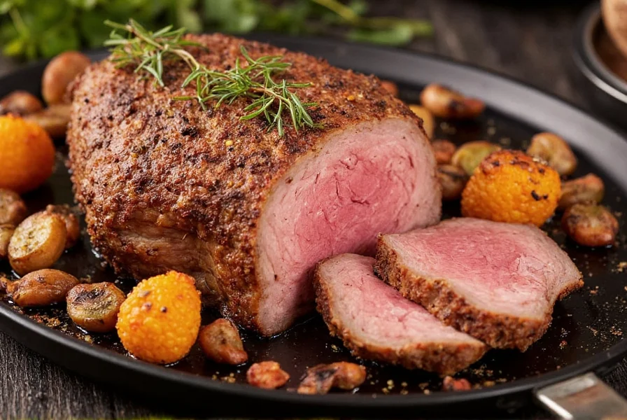 Various seasoning blends arranged for different types of roast meats