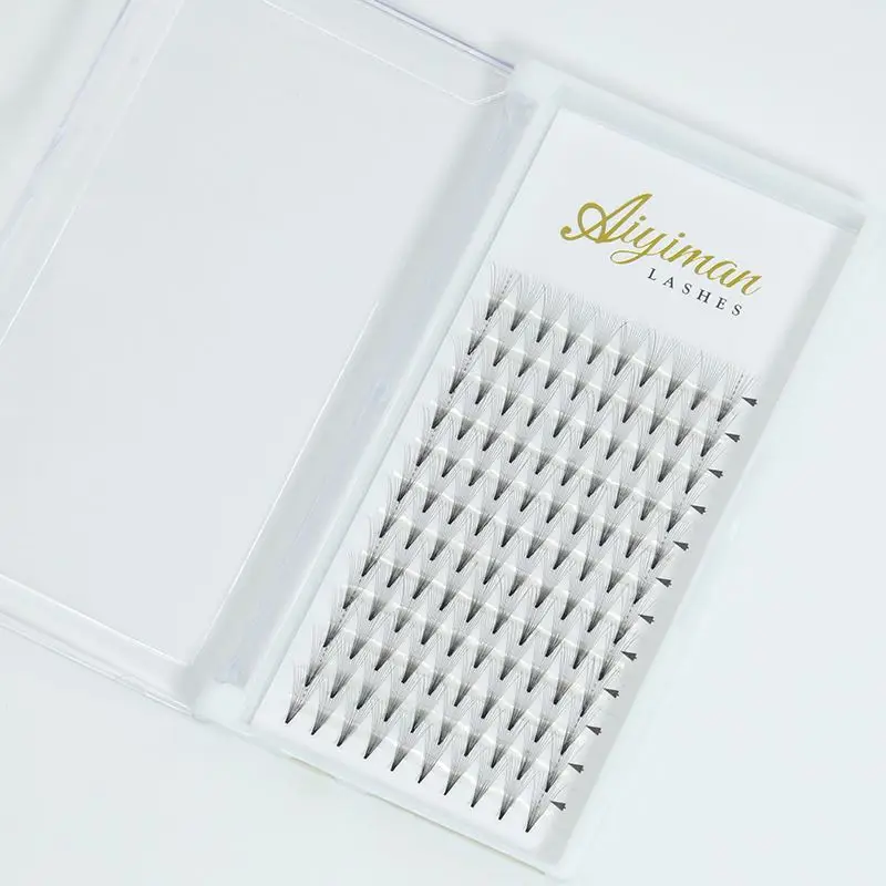 

Premade Fans 4D Eyelash natural Black high Quality Long Stem Volume eyelash vendor customized boxes eyelash