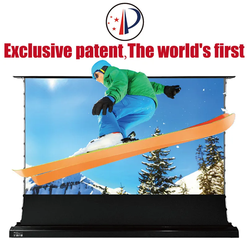 S Pro 169 120" Motorized Alr Projection Screen Electric Tension Floor